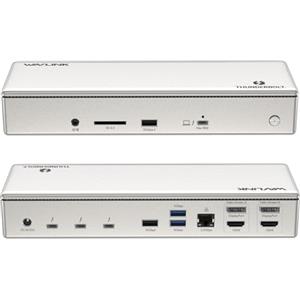 WAVLINK Thunderbolt 4 Quad Display Dock 15-in-1, WAVLINK 40Gbps Docking Station con Ricarica Laptop 98W,Singolo 8K@30Hz Quad 4K@60Hz,2.5G RJ45,SD V4.0,10Gbps USB3.1 per MacBook Pro/Air e altro ancora