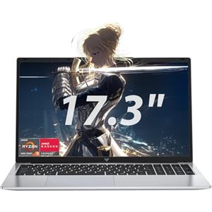 ACEMAGIC 2026 Pc Portatile 17.3 Pollici 16 GB RAM DDR4 512 GB SSD,4 nuclei Processore 4300U,Fino a 3,7GHz,Oltre N150/N95/3500U,5500Mah,Wi-Fi 5,BT5.0,3*USB 3.2,HDMI,Notebook Argento