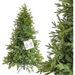 Flur Albero di Natale Extra Folto e Realistico, Naturale in PVC di Alta Qualità, Facile da Montare con Base Stabile, 897 Rami Fitti per Decorazioni Natalizie di Grande Impatto, 180 cm