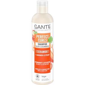SANTE Naturkosmetik Perfect Curls Shampoo Ceramide - 250 ml - Shampoo per capelli con ceramidi e banana - Crema idratante per ricci e capelli ondulati - vegano, delicato e senza solfati