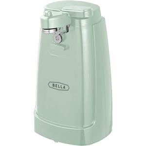 bella Apriscatole elettriche e affilacoltelli, apribottiglie e apribarattoli multifunzione con leva di taglio e vano cavo rimovibili, lama in acciaio inossidabile, Verde salvia