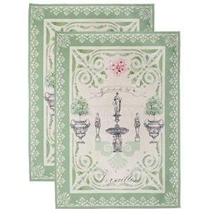 Maison d' Hermine Jardin Du Roy, set di 2 asciugamani da cucina in 100% cotone, per la primavera, l'estate (50 cm x 70 cm)