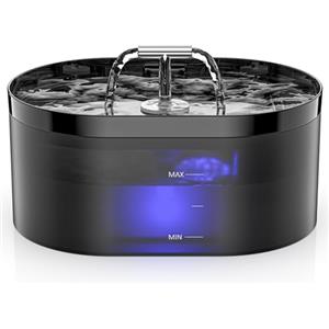 Nenozi Fontanella per Gatti, fontana automatica per animali da 2,2L - con pompa ultra silenziosa Fontana per gatti filtro a carbone attivo per interni per gatti, cani, Super Silenziosa