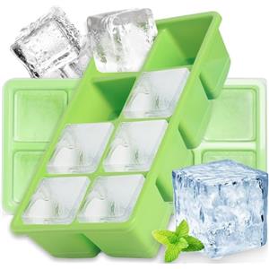 Furnsii 2 Pezzi Grande Ghiaccio Stampo, Furnsii XXL Stampo Cubetti Ghiaccio Silicone Con Coperchio, Senza BPA - Per Whisky, Cocktail, Cioccolato, Alimenti Per Bambini