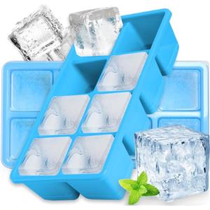 Furnsii 2 Pezzi Grande Ghiaccio Stampo, Furnsii XXL Stampo Cubetti Ghiaccio Silicone Con Coperchio, Senza BPA - Per Whisky, Cocktail, Cioccolato, Alimenti Per Bambini