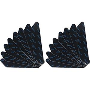 Vicloon Tappeto Gripper, 16 PCS Adesivo Antiscivolo Sottotappeto per Tappeti, Riutilizzabile Tappeto Anti-Arriccia Moquette Fissa Angoli, Ideale ai rug Grippers per Il Bagno della Cucina (Nero)