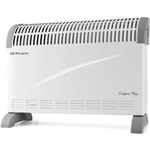 Orbegozo CV 2300, termoconvettore elettrico, termoconvettore, 2000 W, 3 livelli di potenza, termostato regolabile, interruttore luce, protezione surriscaldamento, silenzioso, colore bianco