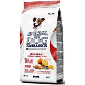 Monge Special Dog Excellence Mini Adult Pollo - Alimento Completo per Cani Adulti di Taglia Piccola con Riso e Semi di Lino - 3 kg