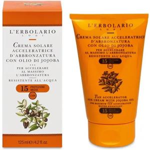L'Erbolario Crema Solare Acceleratrice d'Abbronzatura all'Olio di Jojoba SPF 15 - 125 ml