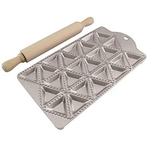 Calder 2162 Raviolatore con Mattarello, Alluminio pressofuso, Argento