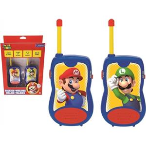 Lexibook - Nintendo Super Mario Walkie-Talkie, Clip da Cintura, Batteria, per Bambini, 2 canali, Blu/Rosso, TW12NILXB