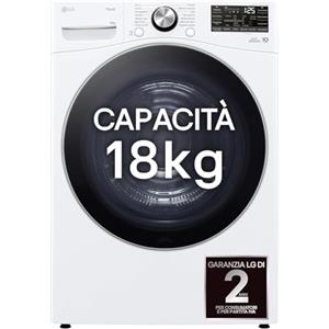 LG RH18U8AVCW Asciugatrice Smart 18kg, Classe A+++, Pompa di Calore DUAL Inverter, Motore Direct Drive, Intelligenza Artificiale AI Dry, Condensatore Autopulente, Wi-Fi, Serie U8, Bianca