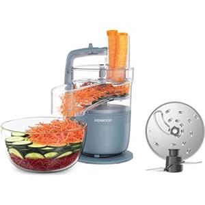 Kenwood MultiPro Compact - Robot da Cucina Multifunzione con Express Serve, Lama in Acciaio Inox, Dischi Affetta e Grattugia, Funzione Pulse, Blu Tempesta (FDP23.130GY)