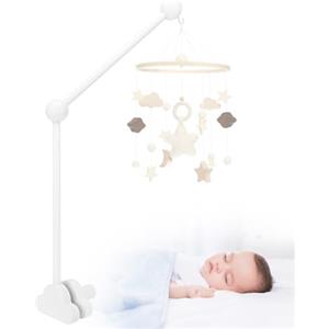 Farerkass Supporto Per Cellulare Nuvole In Legno, Regolabile In Altezza, Gancio Rimovibile, Adatto Per Lettini E Fasciato