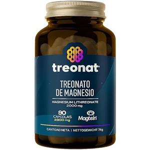 Treovita Treonat - Magnesio Treonato - Migliora il Sonno e la Memoria, Supportato da oltre 10 Studi Clinici, Salute Cerebrale Ottimale con Treonato di magnesio capsule da 2000 mg. (666 per capsula). Magtein.
