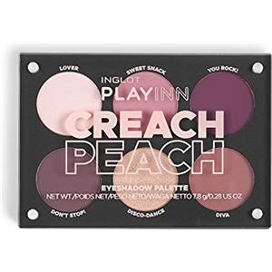 Inglot Playinn Palette di Ombretti Creach Peach | Ombretti Opachi e Brillanti | Mix di Tonalità Rosa e Prugna Romantiche | Colori Universali | Eyeshadow Palette | 8 g