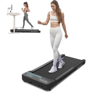 Mobvoi Tapis Roulant AI Intelligente Elettrico Plus Salvaspazio 1-6km/h Sotto la Scrivania Compatto 2 in 1 Walking Pad 2,25 HP Jogging Machine Altoparlante Telecomando TicSports Zwift Kinomap 120 kg