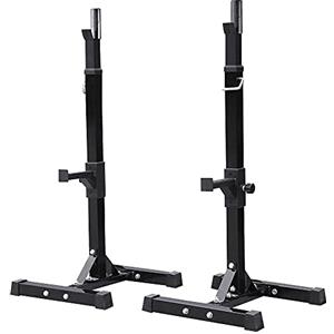 Yaheetech Coppia Rastrelliere Porta Bilancieri Supporti per Bilanciere Max 250 kg Squat in Acciaio Altezza Regolabile 2 Pezzi