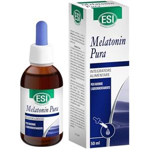 ESI - Melatonin Pura, Integratore Alimentare di Melatonina in Gocce, Favorisce il Sonno, Senza Glutine e Vegan, Gusto Arancia Rossa, 50 ml