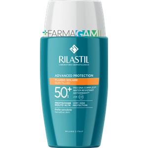 Rilastil Advanced Protection Fluido Solare SPF 50 per Pelli Sensibili - 50 ml, Idratazione Fino a 8 Ore e Resistente all'Acqua