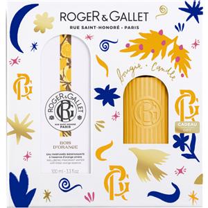 Roger & Gallet Cofanetto Natale Bois D'Orange - Acqua Profumata 100 ml e Candela Profumata 75 g