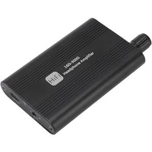 Lazmin112 Amplificatore per Cuffie Portatile, Amplificatore per Auricolari da 16-300 Ω con Interruttore di Guadagno a 2 Stadi, Amplificatore per Cuffie con Uscita Ingresso AUX da 3,5 Mm