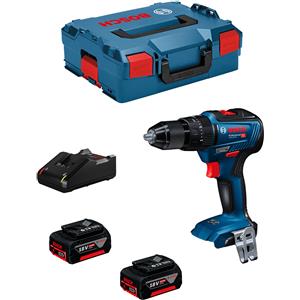 BOSCH Professional Trapano a Percussione BOSCH GSB 18V-55 (2 x 4,0 Ah + GAL 18V-40 + L-Boxx 136)