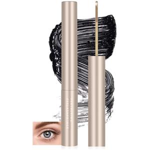 Prreal Metal Mascara, Iron Wand Mascara Waterproof, Super Curling Washable Eyelash Mascaras Brushless Brush, Non-Clumping, Non-Flaking Long Eyelashes Iron Eye Makeup