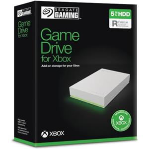 Seagate Game Drive per Xbox 5TB, Hard disk esterno, USB 3.2 Gen 1, illuminazione LED RGB, bianco, Data Rescue Service (STKX5000100)