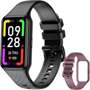 Blackview Smartwatch Uomo Donna,Orologio Fitness Cardiofrequenzimetro 110+ Sportive/SpO2/Sonno/Contapassi, Notifiche Smart Watch Activity Tracker per iOS Android(2 Cinturini)
