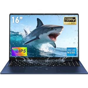 CHIFUYOU 2026 Computer portatile 16 GB RAM 1 TB SSD 16 pollici Professionale PC portatile N150 3,6 GHz, Win 11 Pro, 1920 x 1200 p, 6000 mAh, tastiera retroilluminata - Studente/Ufficio/Azienda