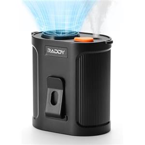Raddy CF6 - Ventilatore portatile con nebbia di raffreddamento, ventilatore da collo, ventilatore a vita con clip, 5 velocità, 14500 giri/min, 18 ore di autonomia per campeggio, attività all'aperto