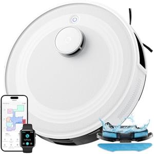 LEFANT M2 Robot Aspirapolvere Lavapavimenti con Mappatura, 6000Pa, Navigazione Laser dToF, Evitamento Ostacoli PSD, Serbatoio 300ml, WiFi 2.4G/5G, Autonomia 160 Min