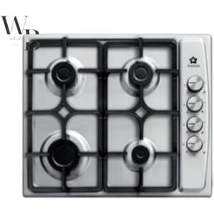 Staylux Piano cottura 4 fuochi a gas 60 cm acciaio inox con griglie in ghisa a incasso gpl manopole laterali argento kit ugelli incluso