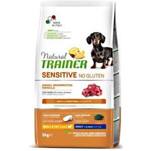 Natural Trainer Sensitive Agnello 2kg - Alimento Secco Senza Glutine per Cani Adulti Mini