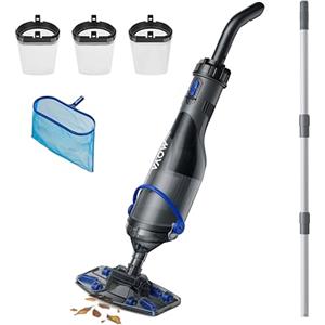 MOVA Handler V10 Aspiratore per Ogni Tipo di Piscina, Aspirazione 4.200 LPH, Testina di Aspirazione Trasparente, Autonomia 60 min, Asta Telescopica 1,8 m e Skimmer, Filtrazione ×2, Senza filo, IPX8