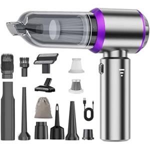 CHOLANG Aspirabriciole Senza Fili,20000Pa 4 in 1 Aspirapolvere portatile per auto Batteria 6000mAh con Motore Brushless Spolverino d'aria e soffiatore d'aria e pompa Aspirapolvere portatile per auto