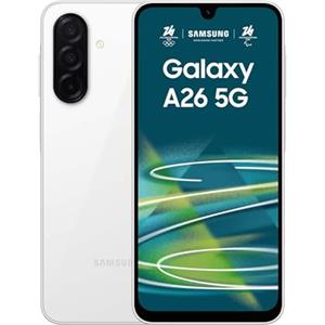 Samsung Galaxy A26 5G, Smartphone con Funzioni intelligenti, 3 anni di Garanzia del produttore, Display Super AMOLED 6.7", 8GB RAM, 256GB, 5.000 mAh, memoria espandibile, White [Versione Italiana]