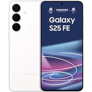 Samsung Galaxy S25 FE Smartphone AI, 3 anni di Garanzia del produttore, Display Dynamic AMOLED 2X 6.7'', Fotocamera 50MP, IP68, 8GB RAM, 256GB, Batteria a lunga durata, White [Versione Italiana]
