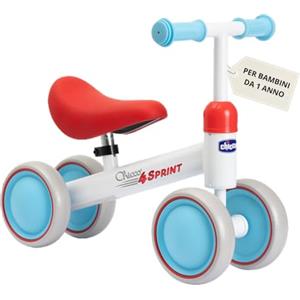 Chicco Ride-ON Quadriciclo Senza Pedali, Bicicletta Senza Pedali Equilibrio per Bambini, Guida Fluida, Ruote in gomma, Morbida Sella Antiscivolo, Manici Antiscivolo, 1-3 Anni, max 20 kg, Bianco
