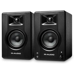 M-AUDIO BX3 - Casse attive Monitor da Studio per PC Amplificate 120 W 3,5 da Scrivania per gaming, produzione musicale, streaming e podcast (coppia)