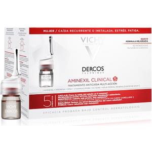 Vichy Dercos Aminexil Trattamento Anticaduta Donna - 42 Fiale da 6 ml con Aminexil e Arginina per Capelli più Forti e Resistenti