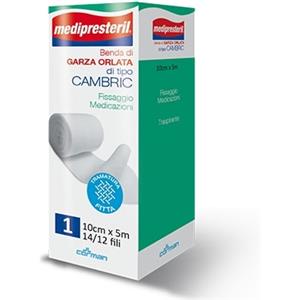 CORMAN SpA Benda orlata medipresteril cambric m5x500cm 14/12 fili - MEDI PRESTERIL - 923212740