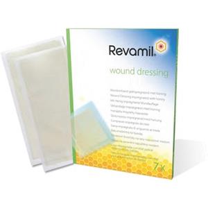 BFACTORY ITALIA Srl Revamil Garze Miele 10x10 cm - 10 Pezzi, Medicazione Morbida Non Aderente