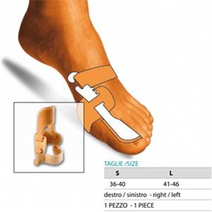 ORIONE OK PED 229 Correttore Notturno per Alluce Valgo Sinistro Taglia L 41-46 - Bianco