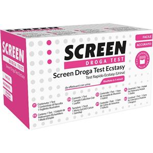 SCREEN ITALIA - Test Droghe Ecstasy con Contenitore Urina e Istruzioni per Rilevazione di Diverse Sostanze