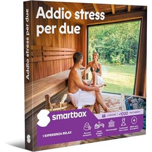 Smartbox - Cofanetto Regalo Coppia - Addio Stress per Due - Idee Regalo Originale - 1 Esperienza Relax per 2 Persone