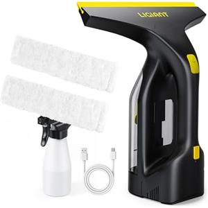 LIGIANT CL03A Lavavetri Aspiragocce Elettrico, 60 Min Autonomia, Ugello 280 mm, Leggero 700 g, Bottiglia Spray e Panni in Microfibra, Ricarica Type-C, Ideale per Finestre, Piastrelle, Specchi e Doccia