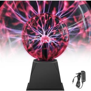 Comely Lampada al Plasma, 6 Pollici Lampada a Sfera al Plasma Magia Luce Rossa Touch Sensitive per Regali per Feste, Decorazioni, Prop, Home, Natale