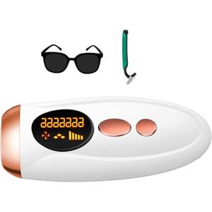 Gleisa Epilatore Luce Pulsata IPL, Epilazione Laser con Funzione di Raffreddamento, 500.000 Flash, 5 Livelli di Energia, Epilazione Indolore per Donna e Uomo, Viso, Corpo, Ascelle, Bikini